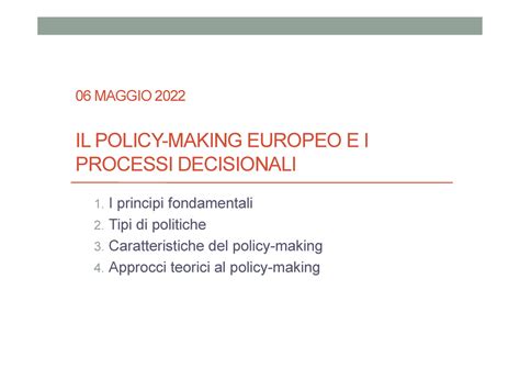 SPE 2022 Settimana 05 Slide Sistema Politico E Modello Sociale