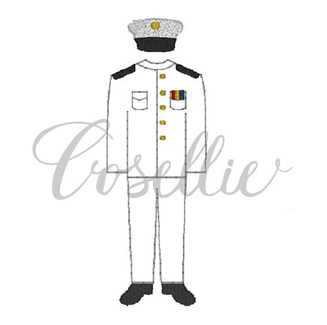 Navy Uniform Embroidery Design Embroidery Design Cosellie