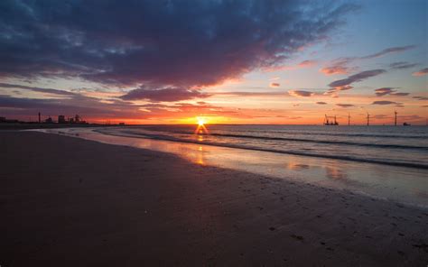 Wallpaper Sunlight Sunset Sea Nature Shore Sand Sky Beach