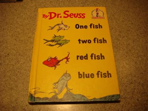 Vintage Dr Seuss One Fish Two Fish Red Fish Blue Fish Beginner