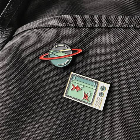 Set Of 2 Mini Enamel Pins Lapel Pins Aesthetic Vaporwave Etsy