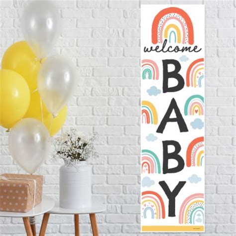 Big Dot Of Happiness Hello Rainbow Boho Baby Shower Front Door