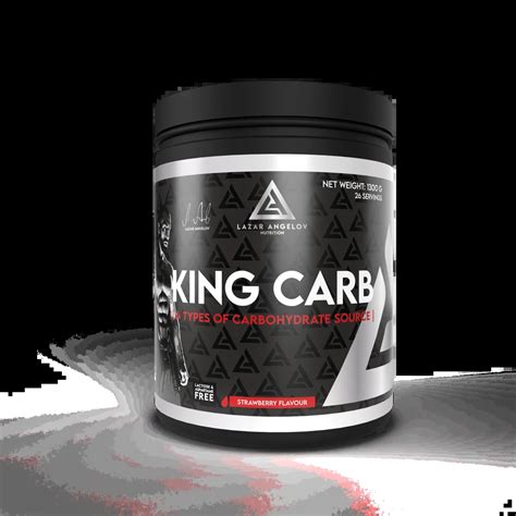 LA Nutrition King Carb gainer drink powder Strawberry - 1300g