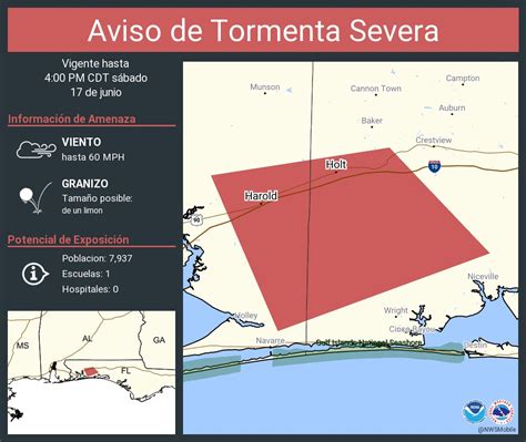 Nws Mobile On Twitter Aviso De Tormenta Severa Contin A Harold Fl