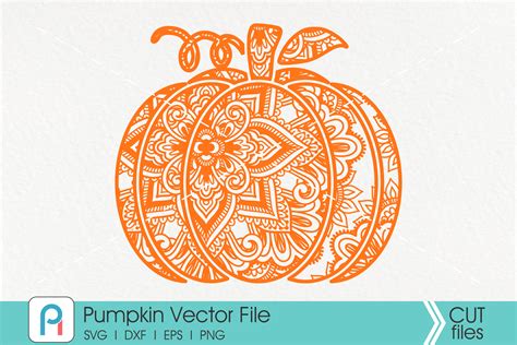 Pumpkin Mandala Svg, Pumpkin Svg, Mandala Svg, Pumpkin Dxf – Crella