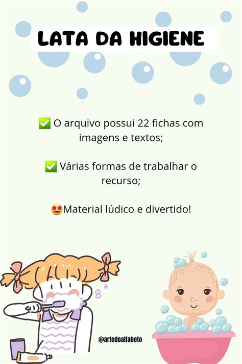 Lata Da Higiene Excelente Recurso Para Trabalhar Os Pequenos