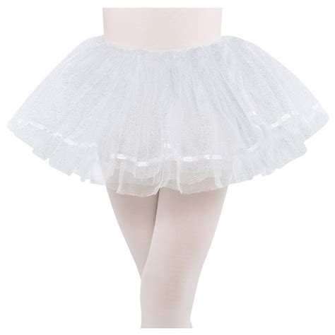 Tutú Brillantina Blanco para Niña | Disfraces | PartyCity