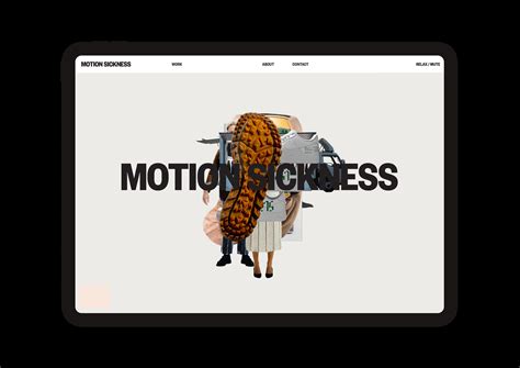 Motion Sickness website - Fonts In Use