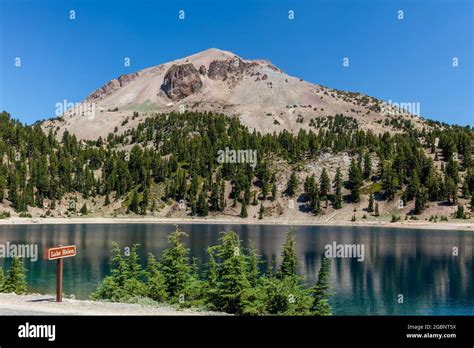 Lake Helen And Lassen Peak In Summer Lassen Volcanic National Park