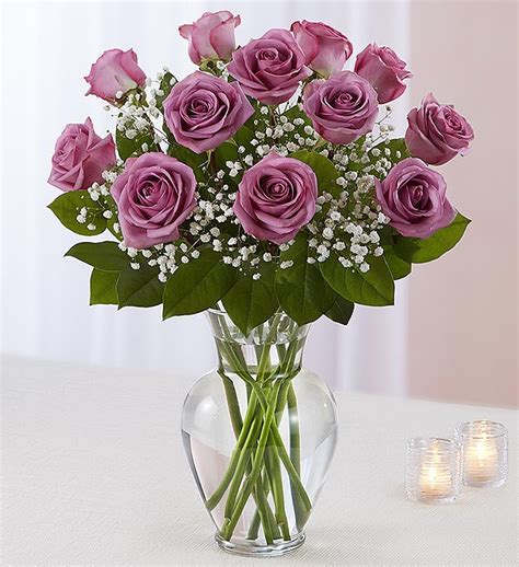 Rose Elegance™ Premium Long Stem Lavender Roses | 1800Flowers - 105257