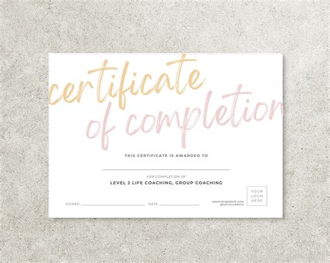 Certificate Template, Editable Award Certification, Business Template, Course Creator Stationery ...