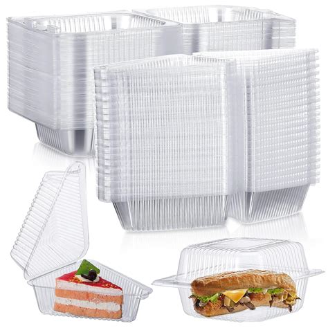 Amazon Pcs Clear Hinged Plastic Containers With Lids