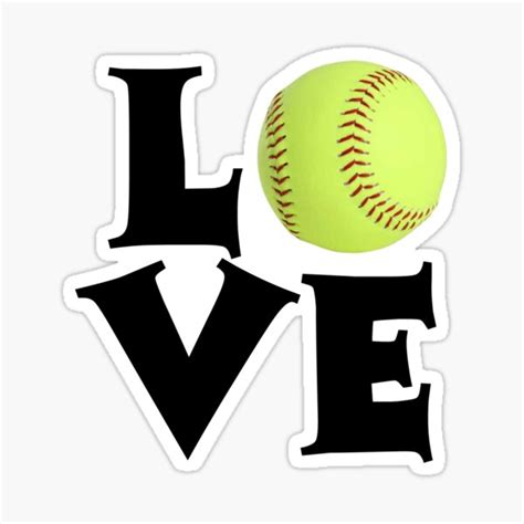 Love Softball Sticker For Sale By Shakeoutfitters Redbubble