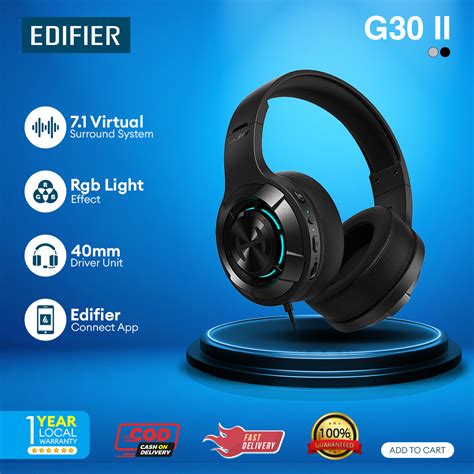 Edifier Gaming Headset Hecate G Ii Wired Headphones Rgb Lighting