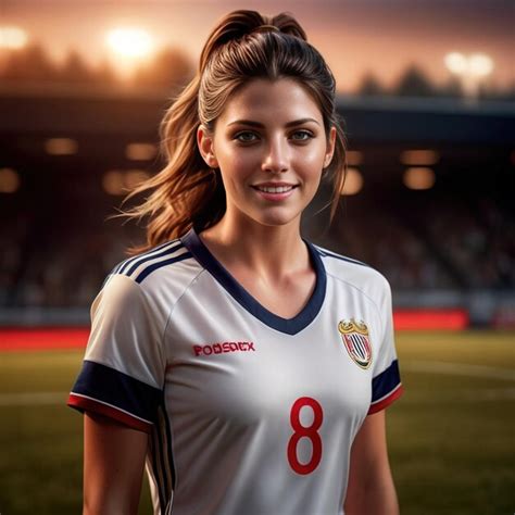 Premium Photo Woman Soccer Player Smiling