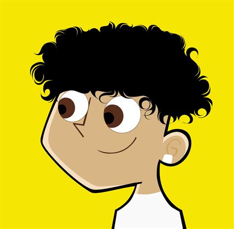 Vector Art Curly Hair Cartoon Cartoon Art Styles Swag Cartoon