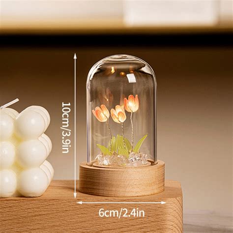 L Mpara Tulip N Nube Espejo Luz De Noche Con Diy Pintado A Mano Led