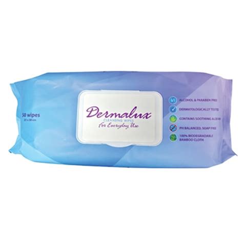 Wc 040196 Dermalux Patient Cleansing Wipes 50 Pack Henry Schein New