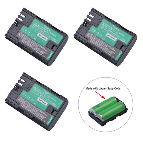 3Pcs LP E6 LP E6N High Quality Japan Cells Battery For Canon EOS 5DS 5D