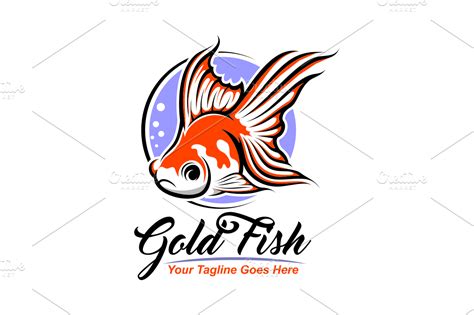 Goldfish Logo Logo Templates Creative Market