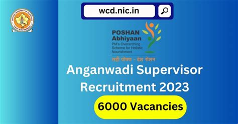 Anganwadi Supervisor Recruitment 2023 Apply Online For Various