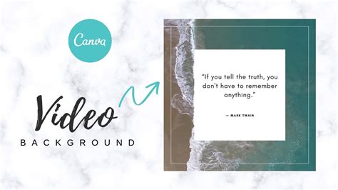 How To Create Quote With Video Background In Canva Canva Tutorial