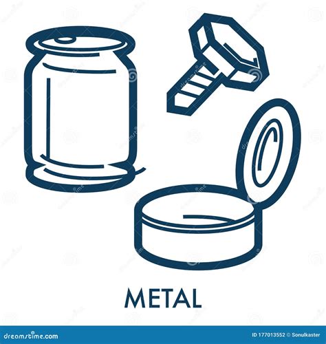 Metal Objects Made Of Steel Or Iron Garbage Or Waste Stock Vector