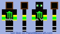 Monster! (Make your own skin at http://www.silvergames.com/minecraft-skin-editor) Minecraft Skin