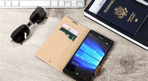 Mozo Microsoft Lumia Xl Genuine Leather Wallet Flip Cover Cognac