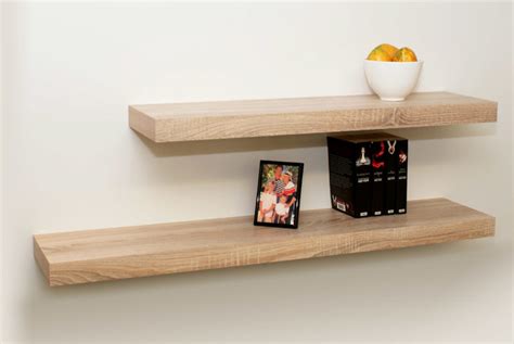 European Made Floating Shelves Oak Double Deal The Shelving Shop