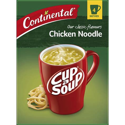 Continental Cup A Soup Classic Chicken Noodle Chicken Noodle 4pk 40g Woolworths