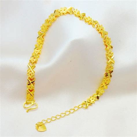 Hong Kong Gold Shop With Money Gold Plated Bracelet Female Models