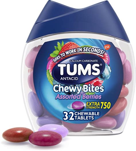 Tums Extra Strength Antacid Tablets For Chewable Heartburn