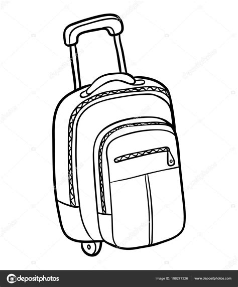 Coloring Book Children Suitcase — Stock Vector © ksenya_savva #198277326