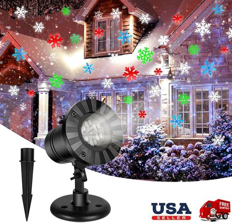 Christmas Projector Lights Outdoor, Moving Snowflakes Projector LED ...