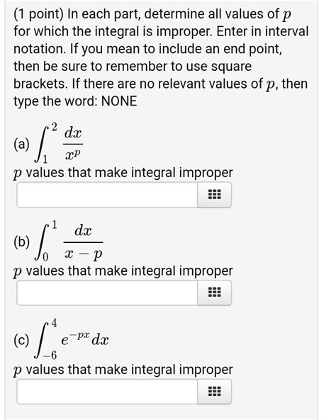 Solved Point In Each Part Determine All Values Of P For Chegg