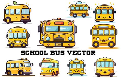 Premium Vector | School Bus 10 EPS Vector Files School bus Bus Vector