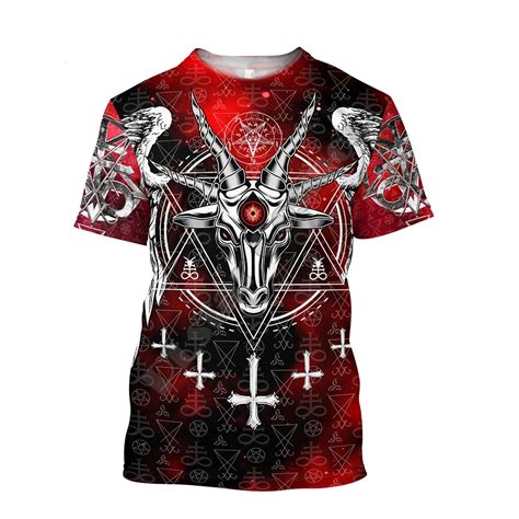 Camisetas De Manga Corta Con Estampado 3d Para Hombre Camisas Unisex De Satán Diablo Harajuku