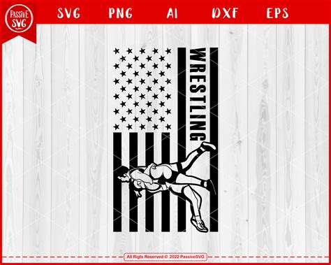 American Flag Wrestling Svg Wrestle Svg Wrestling Mom Svg Sports Svg