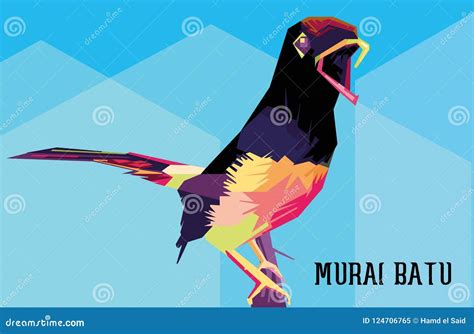 Murai Bird Illustration Logo Vector Cartoondealer