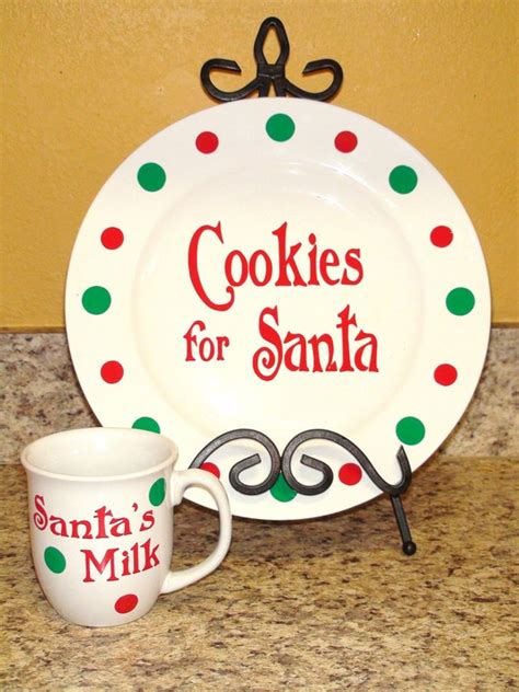 Santas Milk And Cookies Plate And Mug