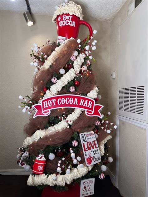 Hot Cocoa Christmas Tree In 2024 Cocoa Christmas Gingerbread Christmas Decor Christmas Candy