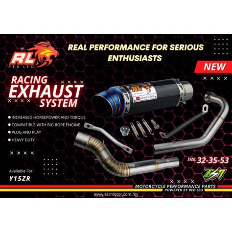 RED LEO RACING EXHAUST OPEN FOR Y15ZR LC135 5S LC135 4S Shopee Malaysia