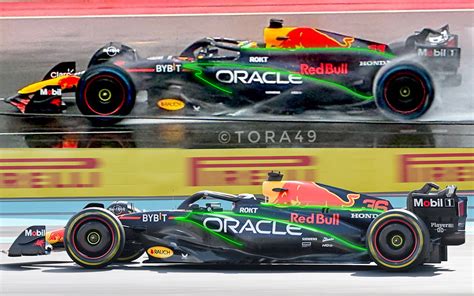 シルバーストン・サーキットで激写された2024年型レッドブルrb20とrb19の比較画像 Formula1 Data F1情報