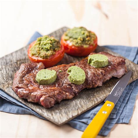 Recette Faux Filet De B Uf Au Beurre Pesto Et Tomates Proven Ale