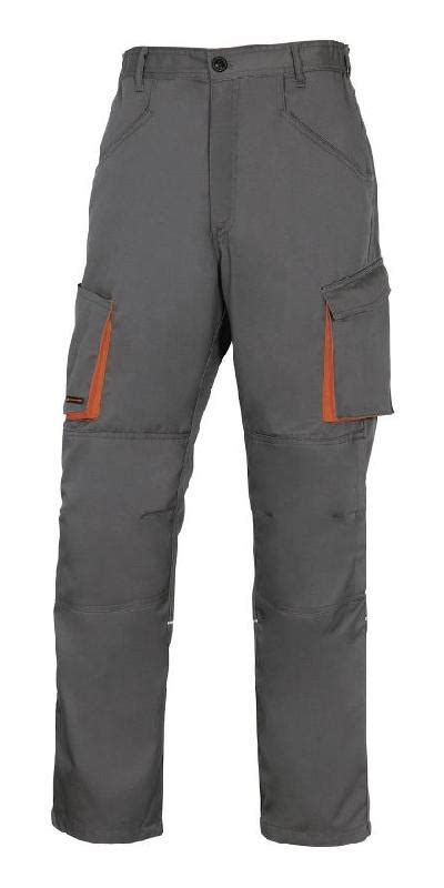 Pantalon De Travail Mach Multipoches Gris Orange Tm Delta Plus