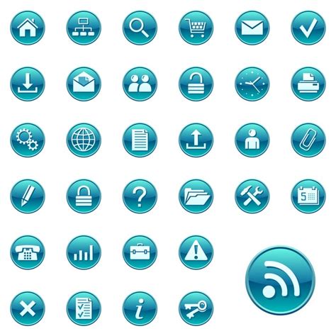 Simple Blue Circular Icon Free Icon Packs Ui Download