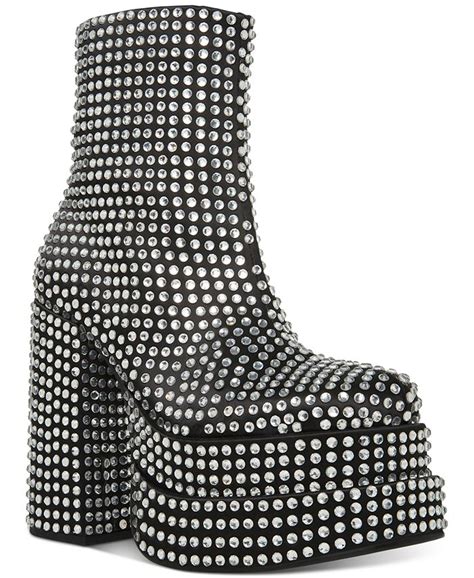 Steve Madden Womens Cobra Rhinestone Platform Booties Macys