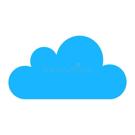 Blue Cloud Icons Isolated On Background Modern Flat Pictogram