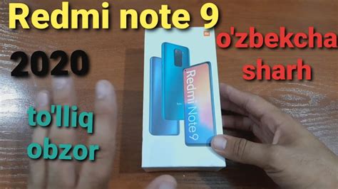 REDMI NOTE 9 HAQIDA MALUMOT TEXNOUZ REDMI NOTE 9 UZBEK TILIDA